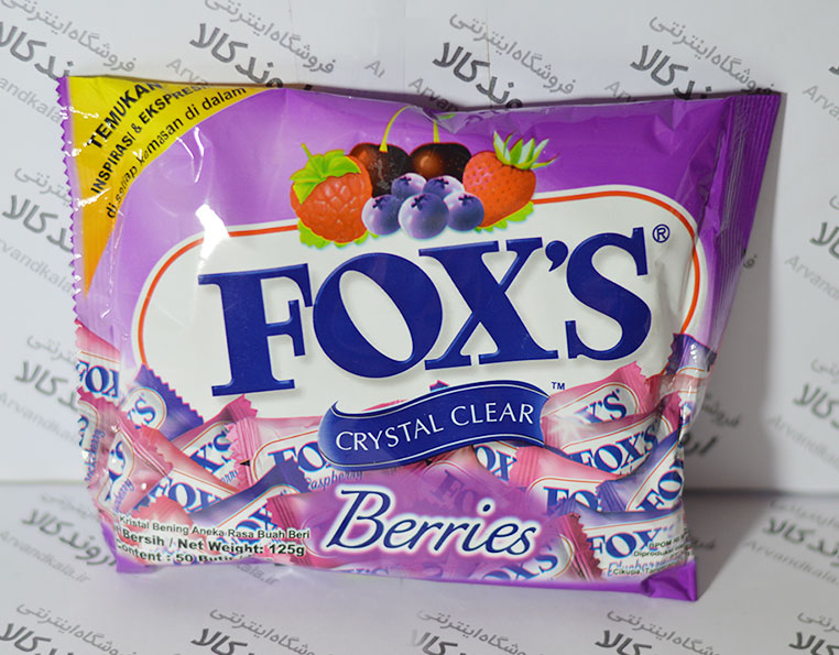 آبنبات فوکس fox با طعم انواع توت ها
