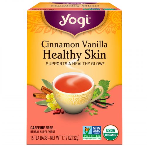 چای بدون کافئین سلامت پوست یوگی yogi مدل Cinnamon Vanilla