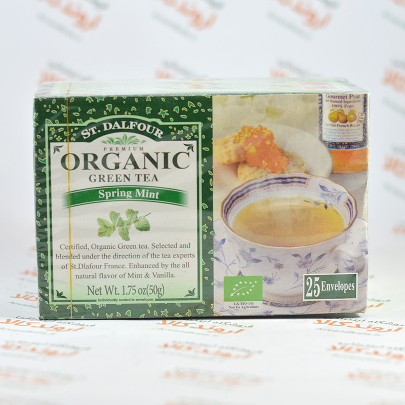 چای سبز ارگانیک St. Dalfour مدل Spring Mint Green Tea