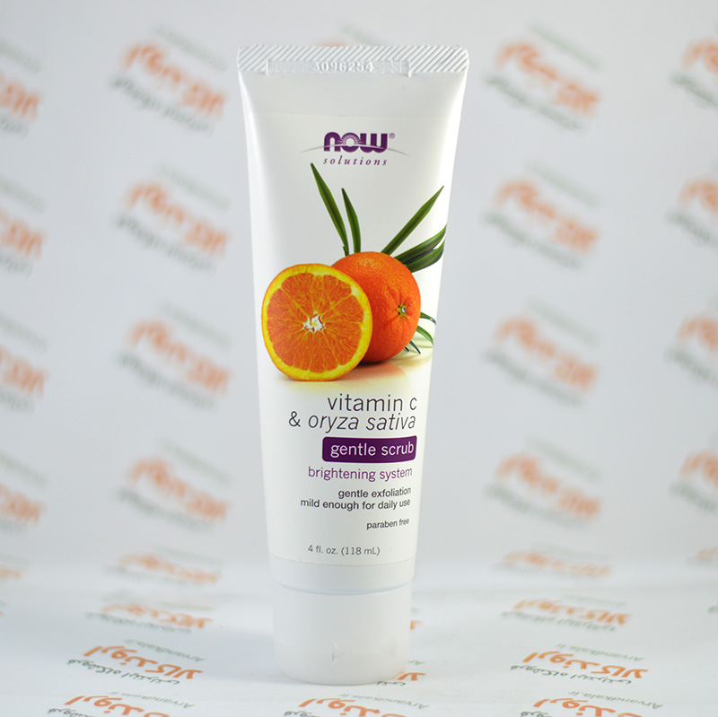 اسکراب صورت ناوفود Nowfoods مدل Vitamin C & Oryza Sativa