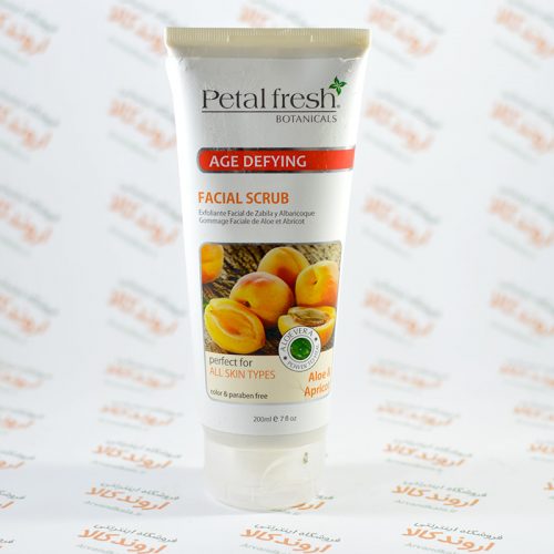 اسکراب صورت جوان کننده پتال فرش petalfresh مدل Aloe & Apricot