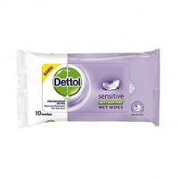 دستمال آنتی باکتریال Dettol مدل sensitive ده عددی