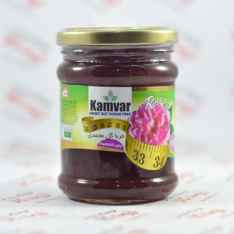 مربای رژیمی کامور Kamvar مدل Rose