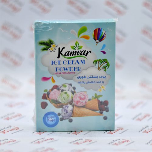 پودر بستنی فوری با قند کاهش یافته کامور Kamvar مدل Cocoa