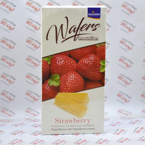 ویفر توت فرنگی موسیان Mousian مدل Strawberry