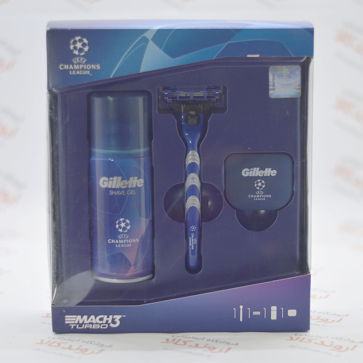 پکیج هدیه مردانه ژیلت Gillette مدل Mach3 Turbo 
