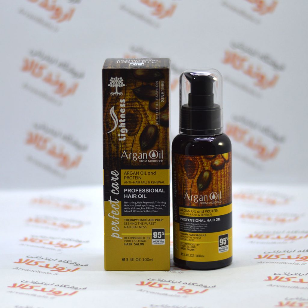 روغن مو بدون سولفات لایتنس Lightness مدل Argan - فروشگاه اینترنتی اروندکالا
