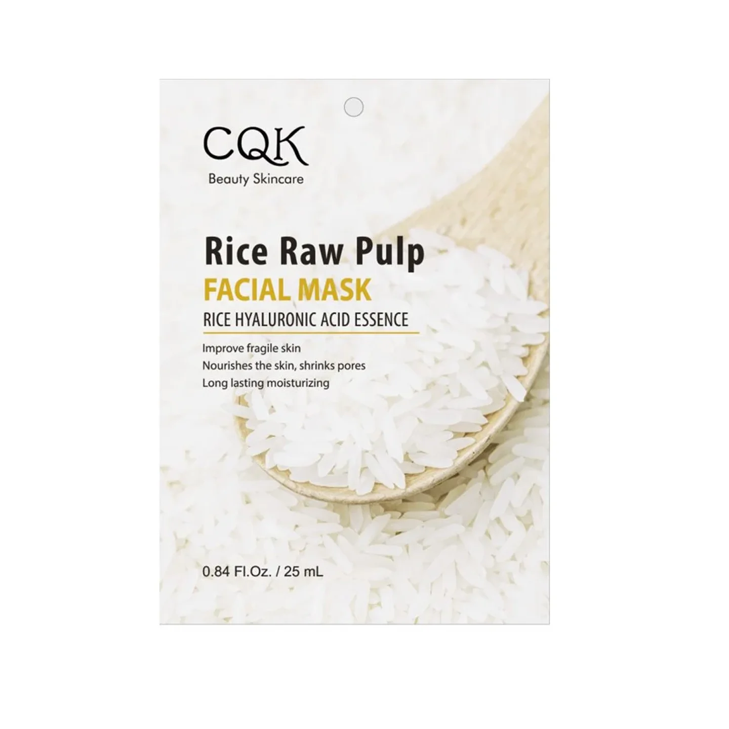 ماسك-ورقي-بخلاصة-الأرز-والهيالورونيك-لترطيب-البشرة-وتغذيتها-CQK-Rice-Raw-Pulp-Facial-Mask-1