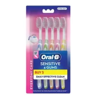 پک ۵ عددی مسواک اورال بی Oral-B مدل Sensitive & Gums