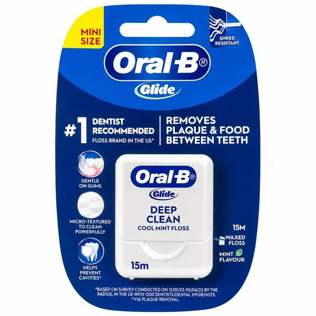 Oral-B-Glide-Deep-Clean-Cool-Mint-Floss-Mini-15m